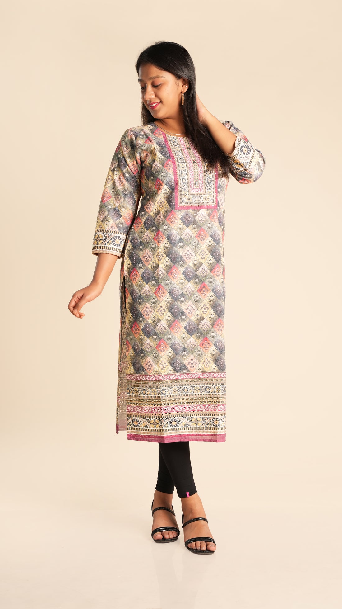 Chikankari Printed Kurti