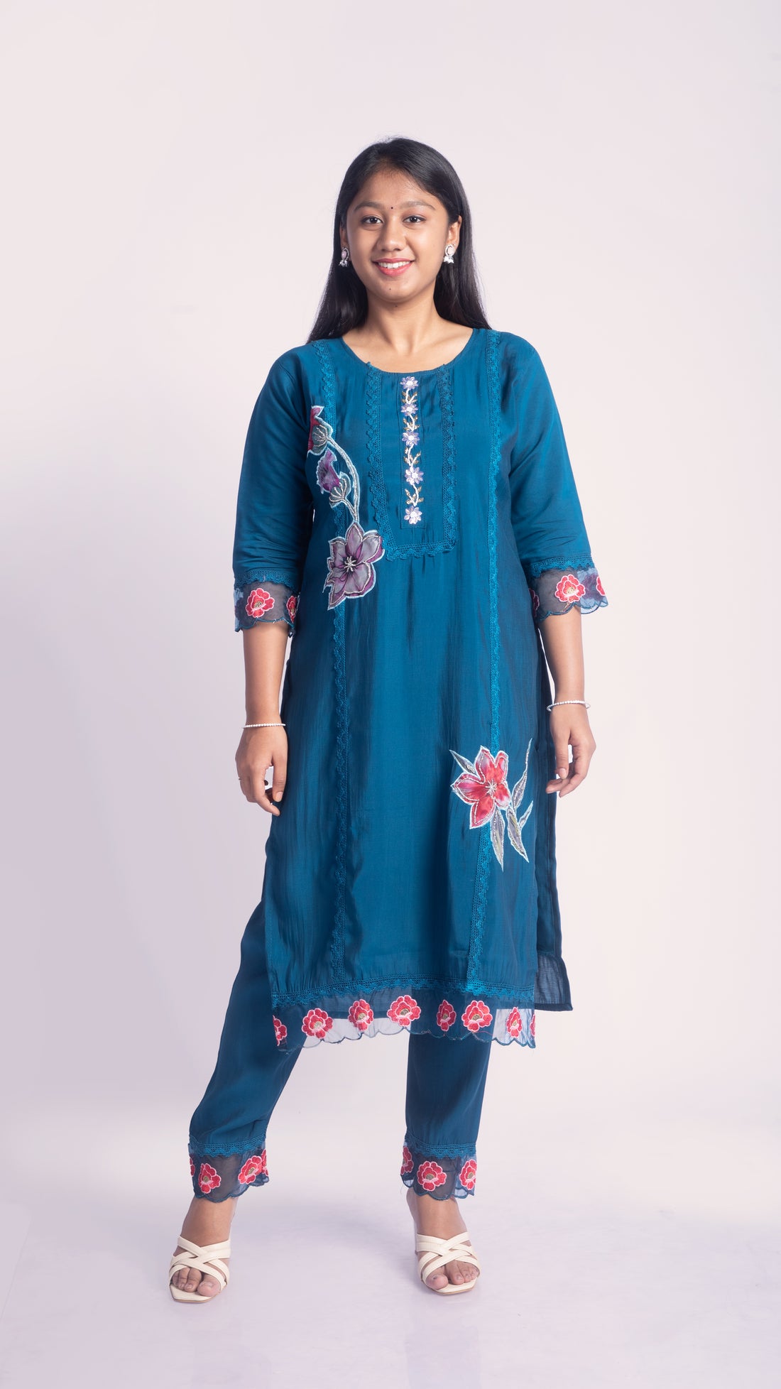 Thread and Beads Work Suit Set