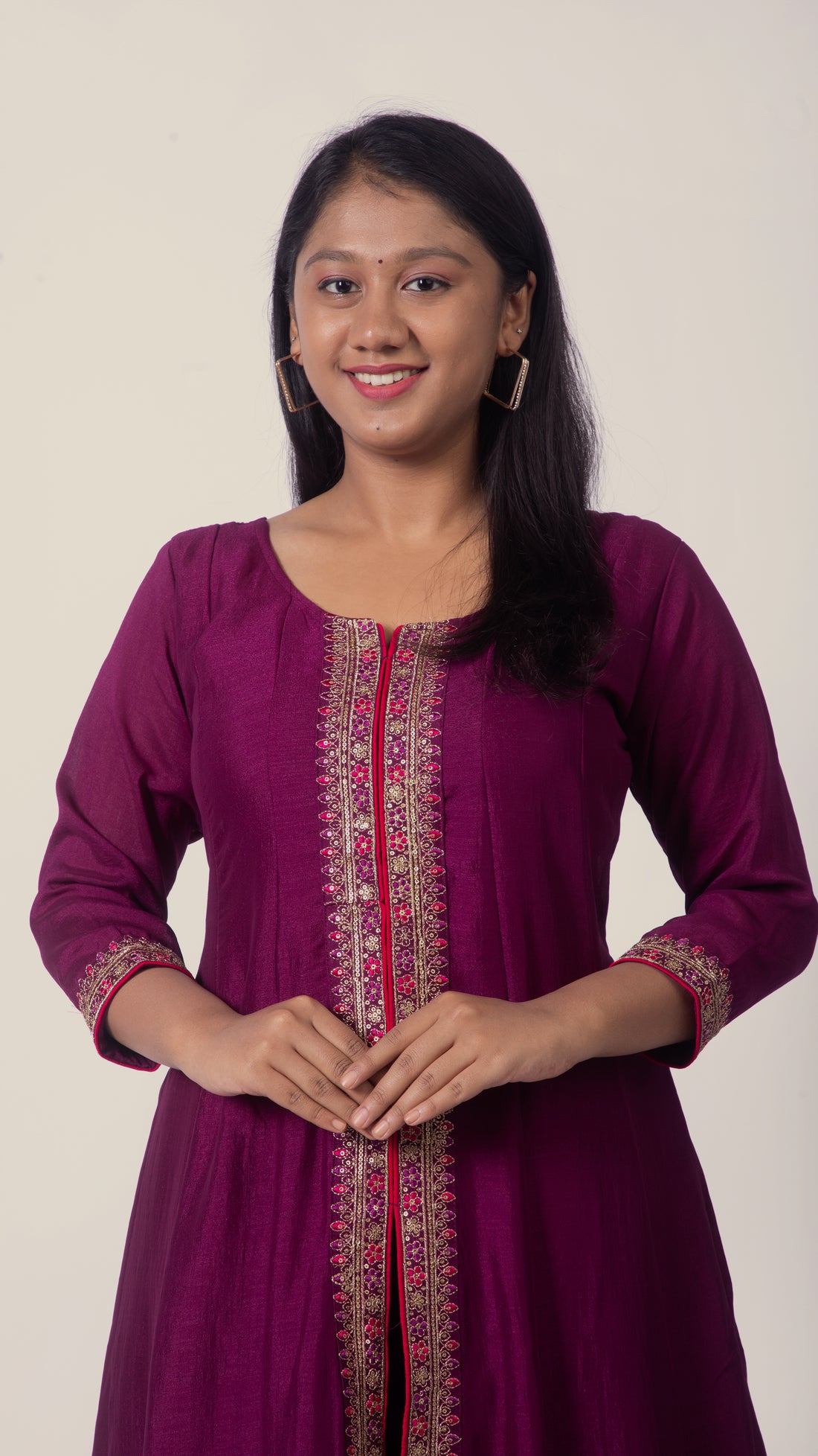 Chandani Suit Set with Front Slit Kurta