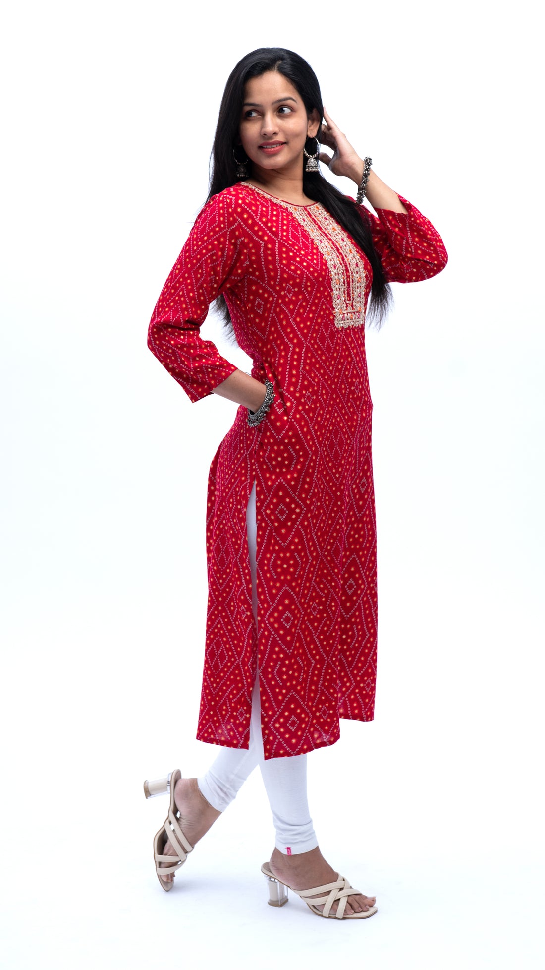 Bandej Pattern Straight Kurti