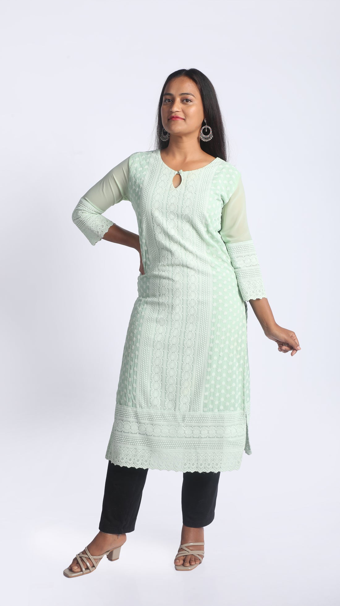 Rayon Blend Chikankari Kurta