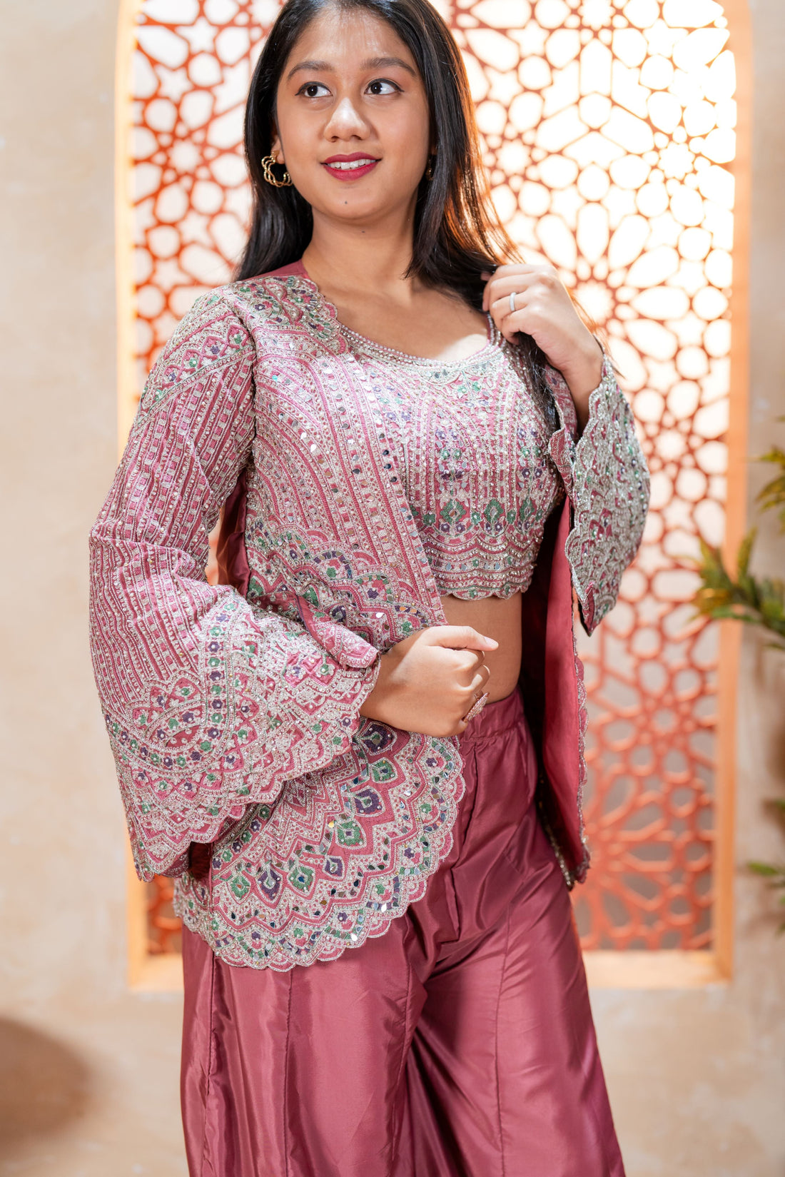 Emerald Jacket Palazzo Set