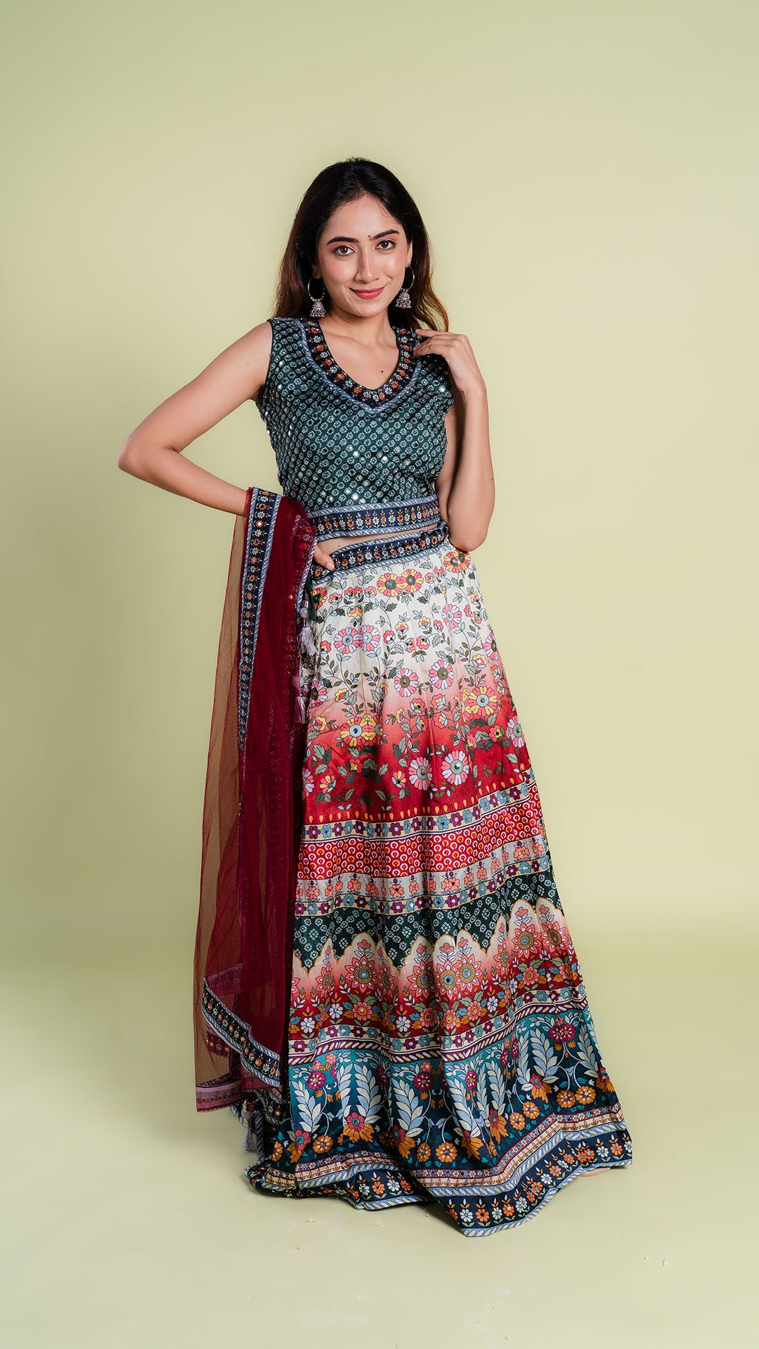 Mirror Worked Lehenga