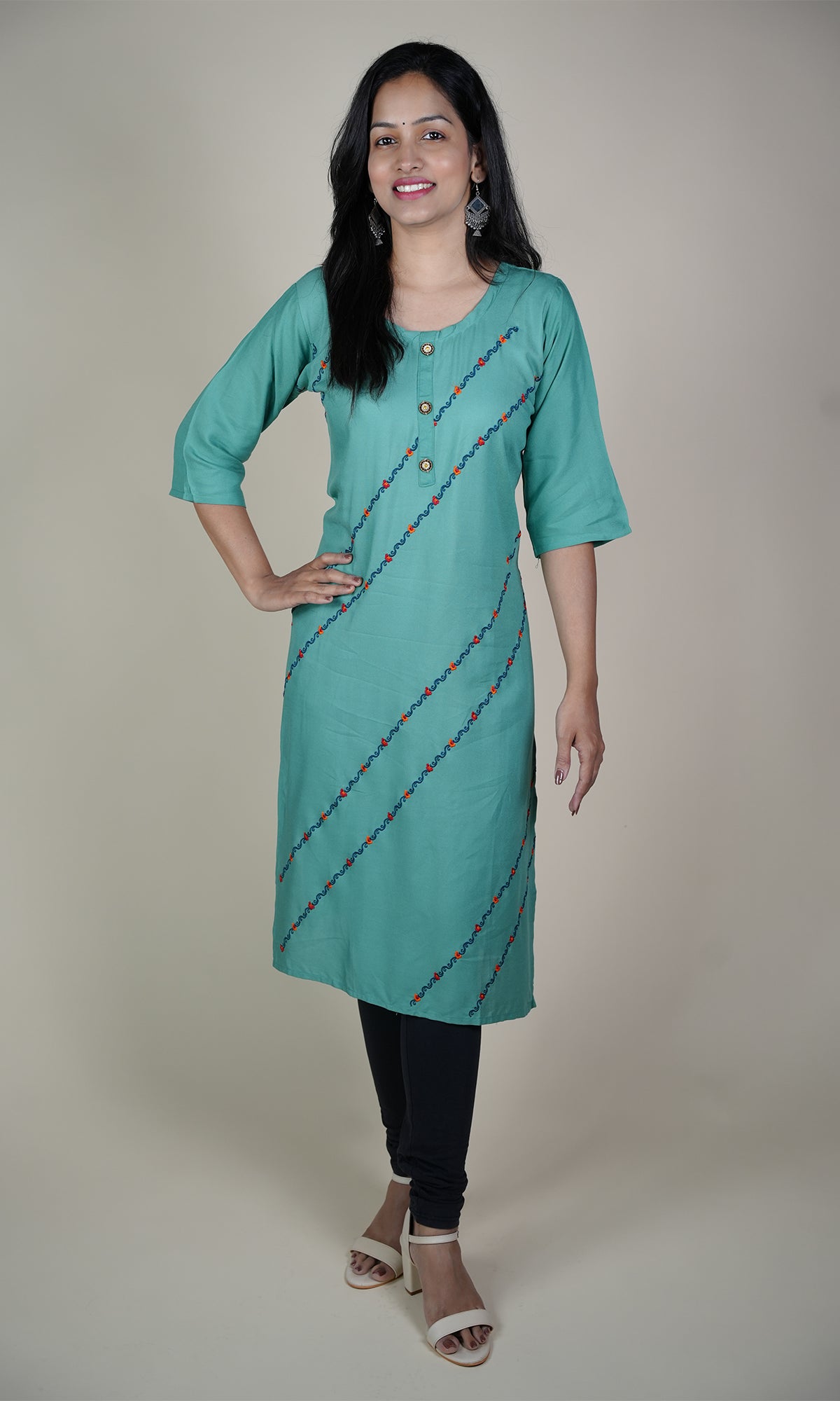 Rayon Slub Kurti