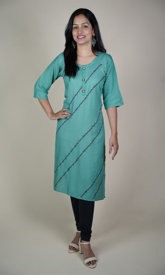 Rayon Slub Kurti