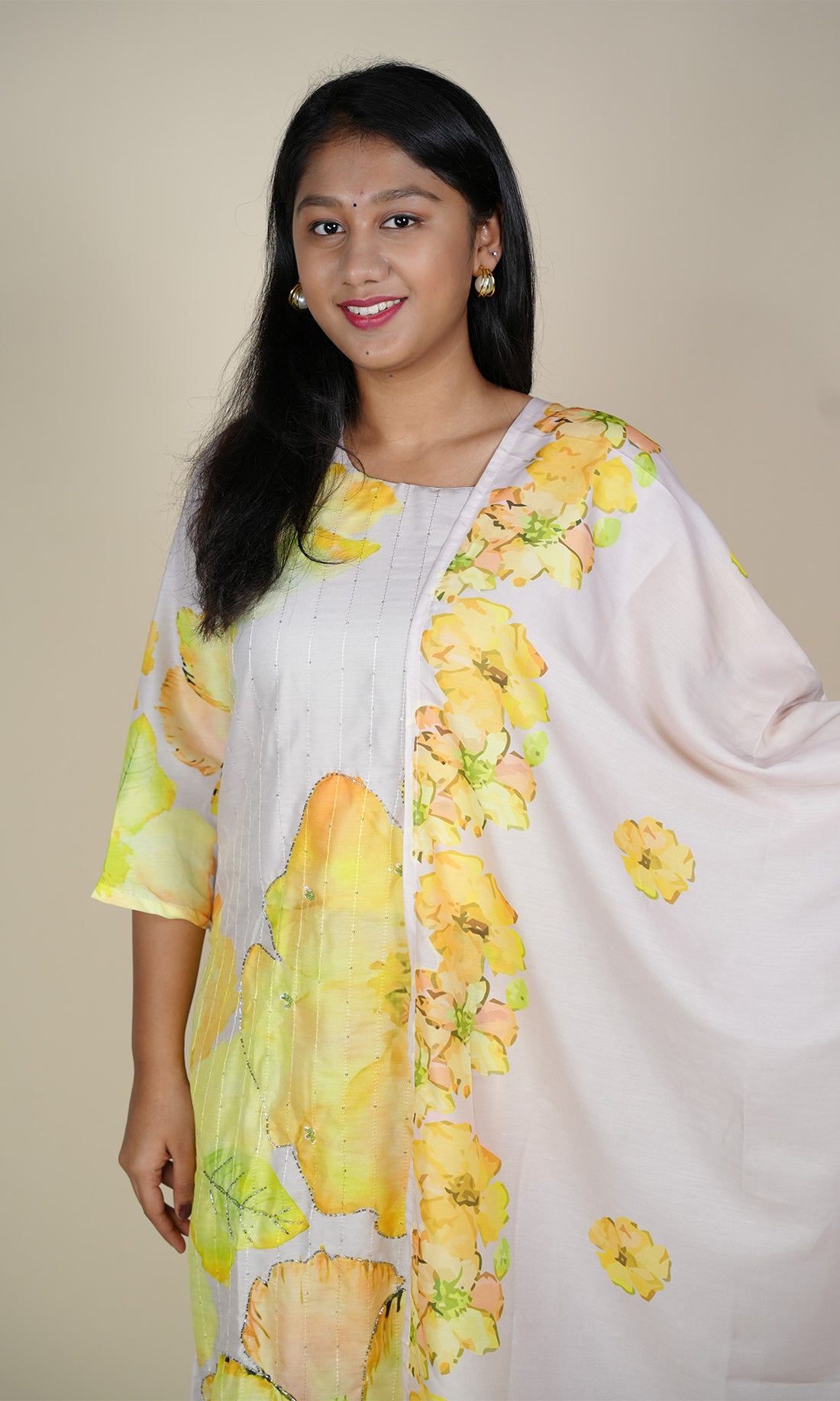 Heavy Maslin Digital Print Suit Set