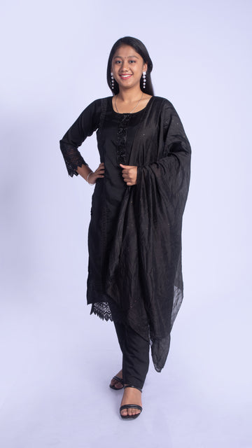 Elegant Embroidered Suit Set