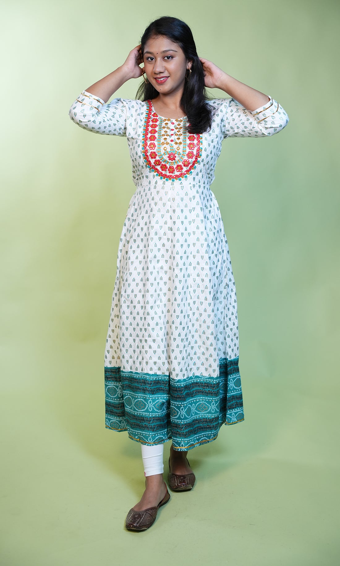 Cotton Embroidered Ghera