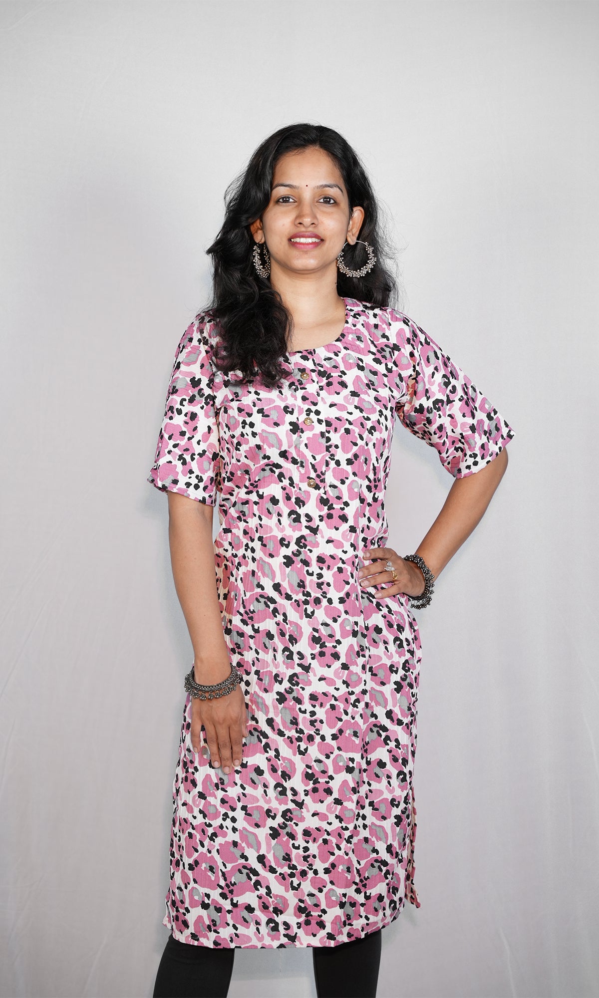 Crepe Rayon Blend Printed Kurta