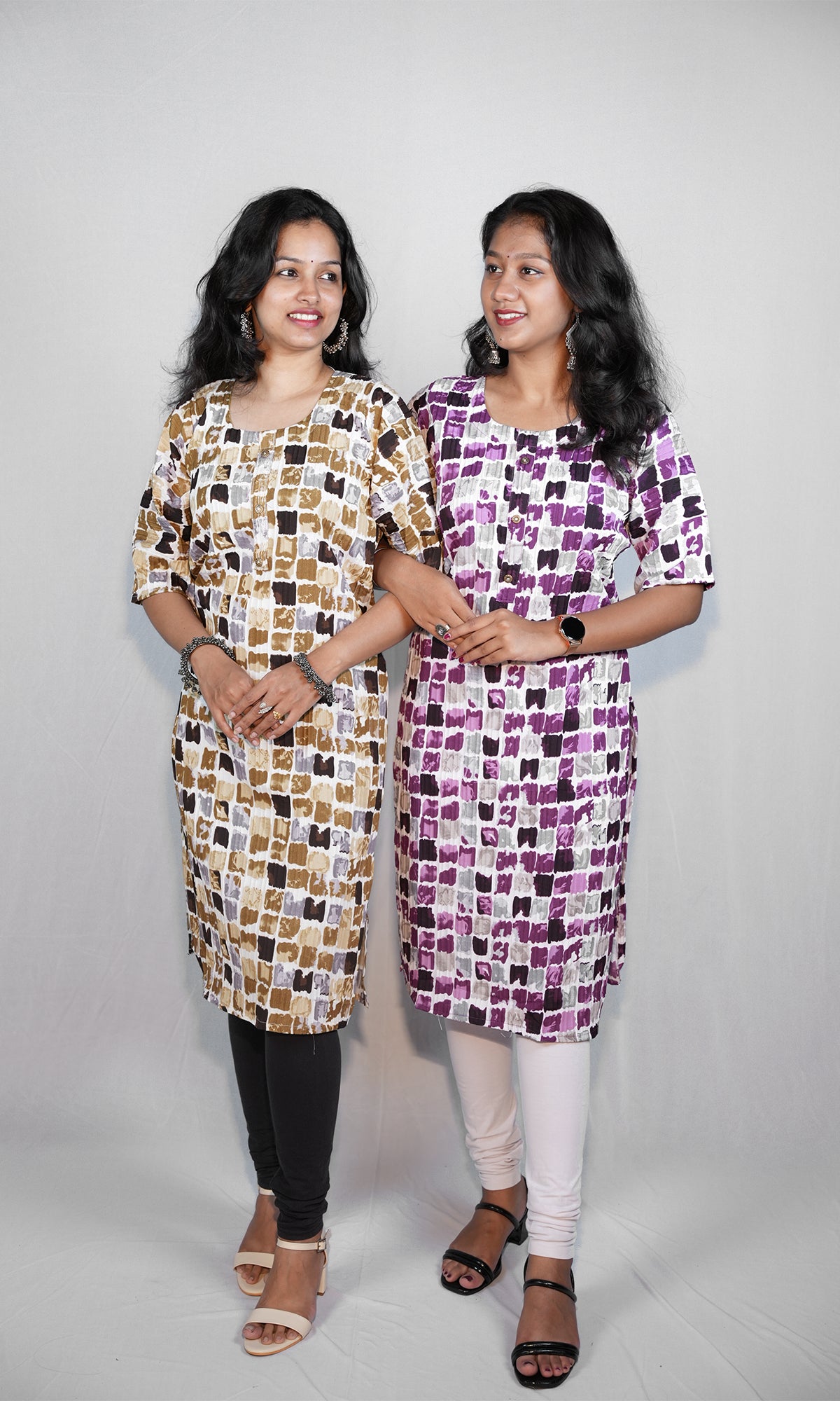 Crepe Rayon Blend Geometric Print Kurta