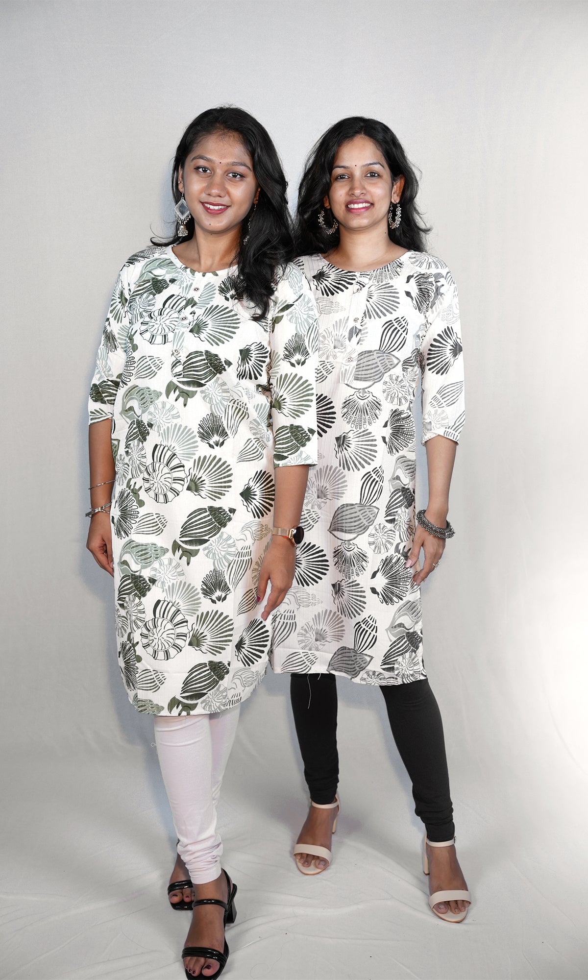 Crepe Rayon Blend Shell Print Kurta