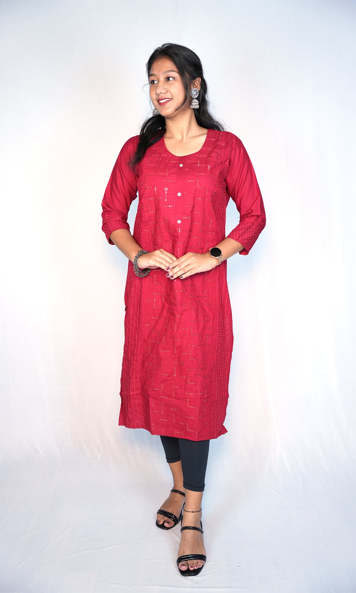 Simple Kurti with Full Sequin Work