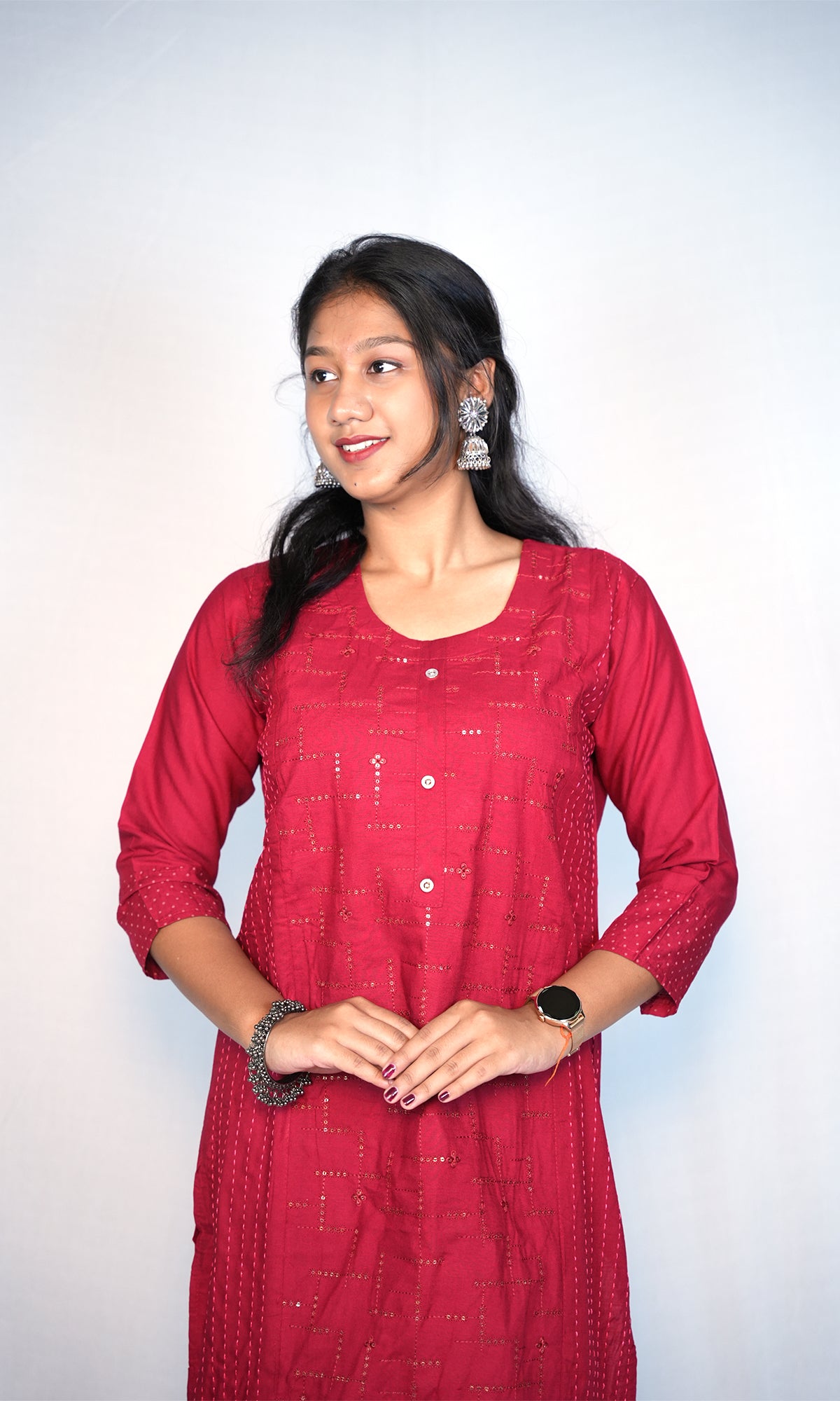 Simple Kurti with Full Sequin Work