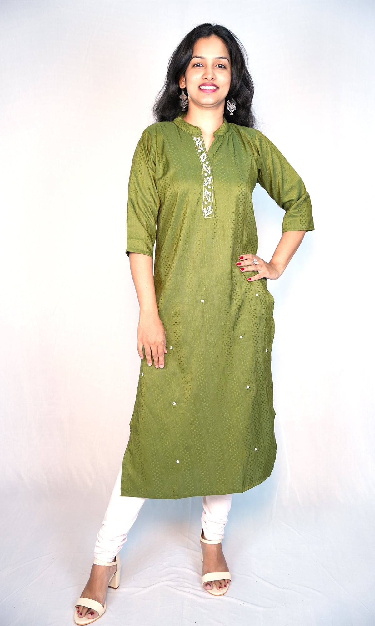 Chinese Collar Simple Kurta