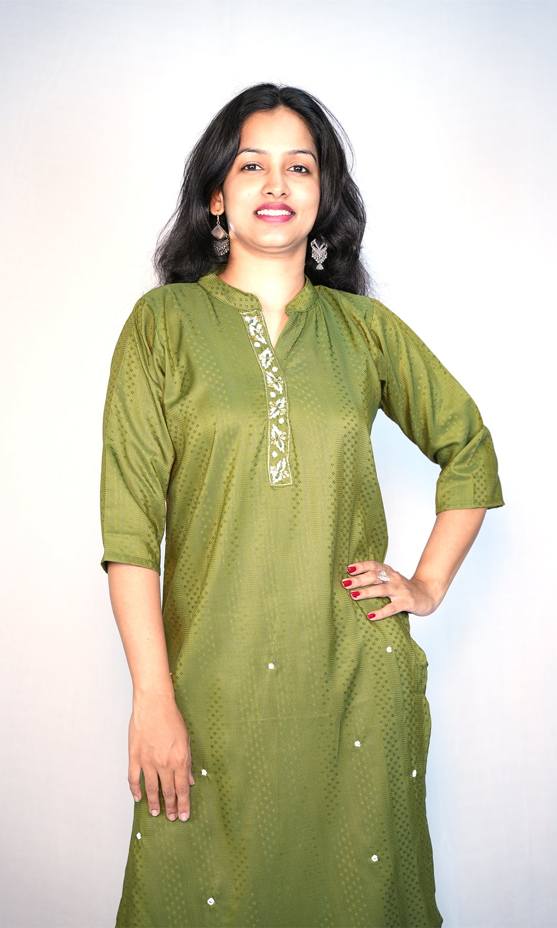 Chinese Collar Simple Kurta