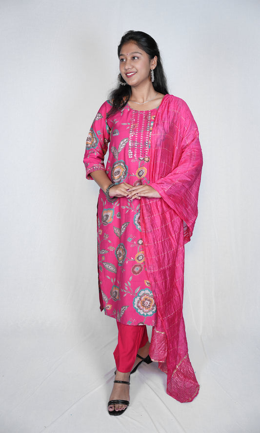 Suit Set with Digital Print Kurti