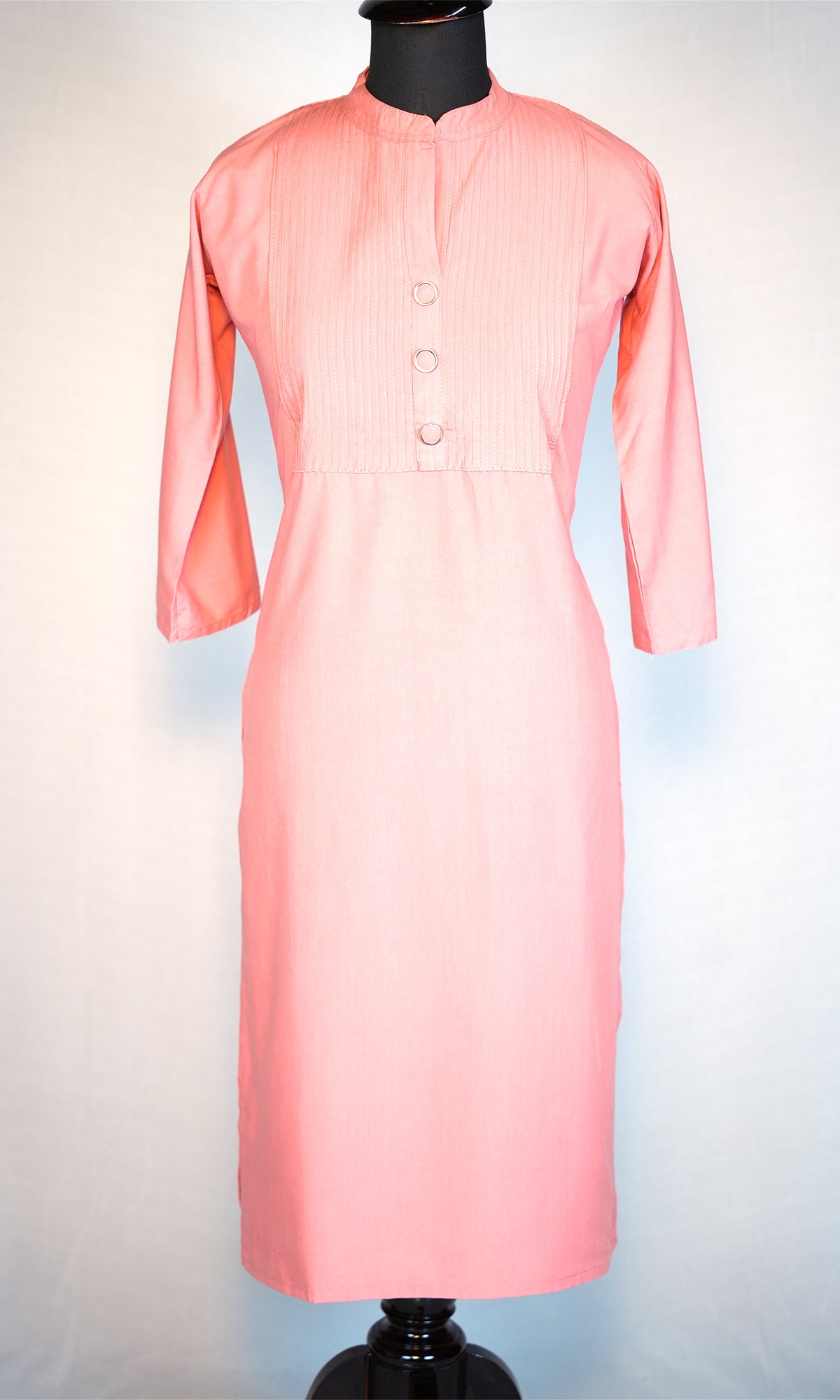 Rayon Solid Kurti with Chinese Collar