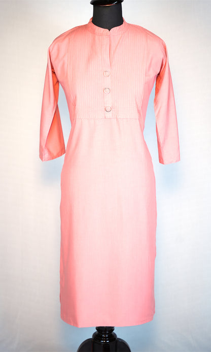 Rayon Solid Kurti with Chinese Collar