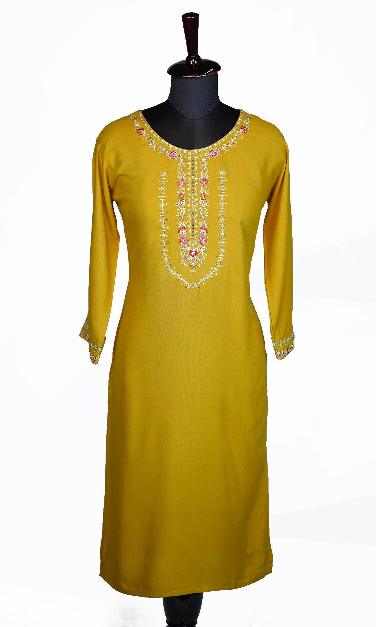 Neck Embroidery with Sequin Work Kurti