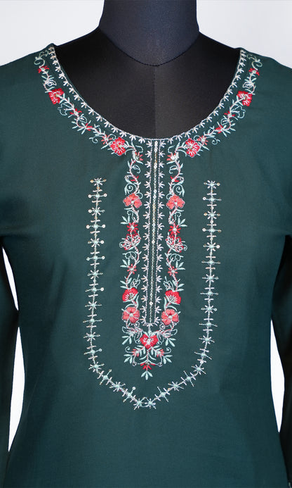 Neck Embroidery with Sequin Work Kurti