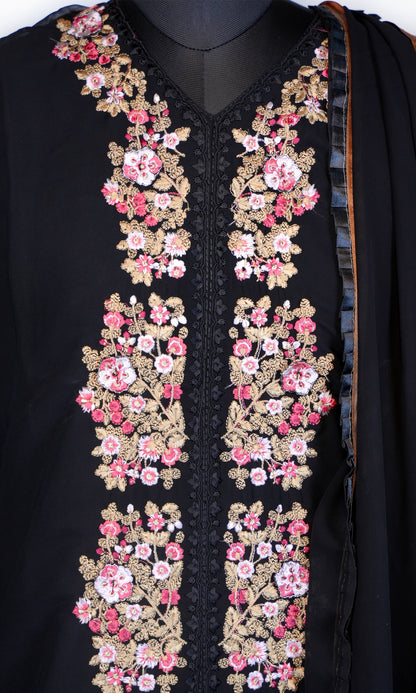 Kashmiri Lace Work Suit Set