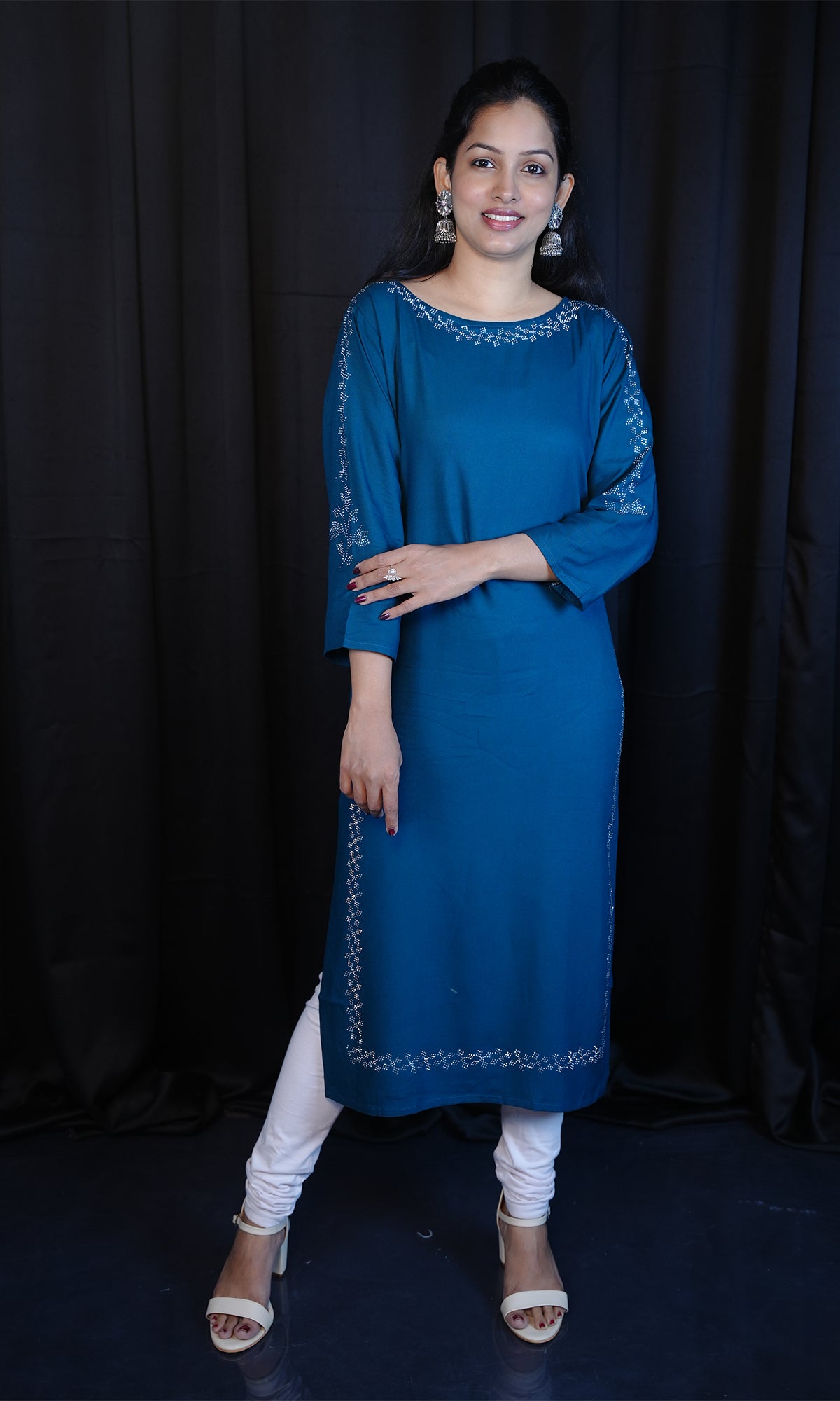 Rayon Siroski Work Kurti