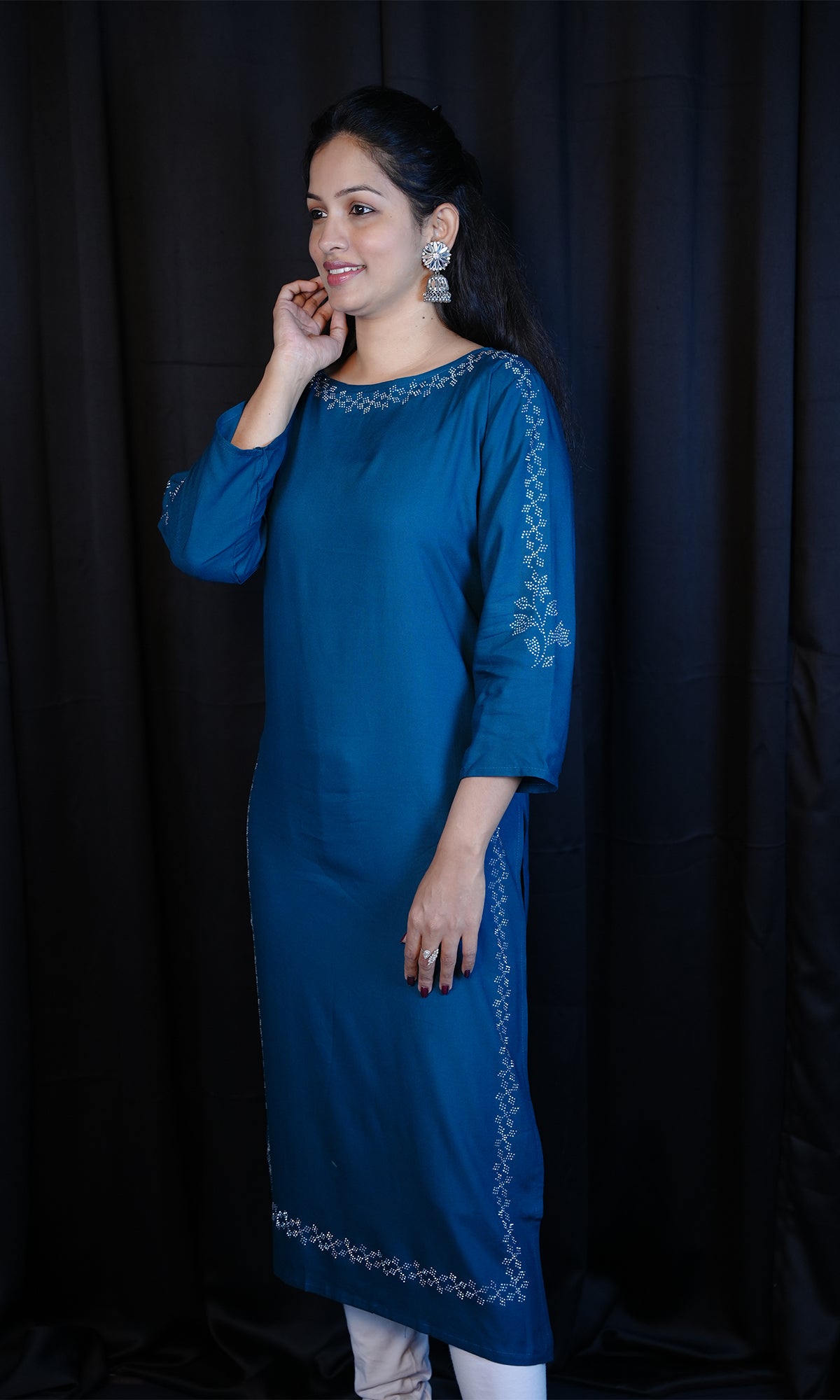 Rayon Siroski Work Kurti