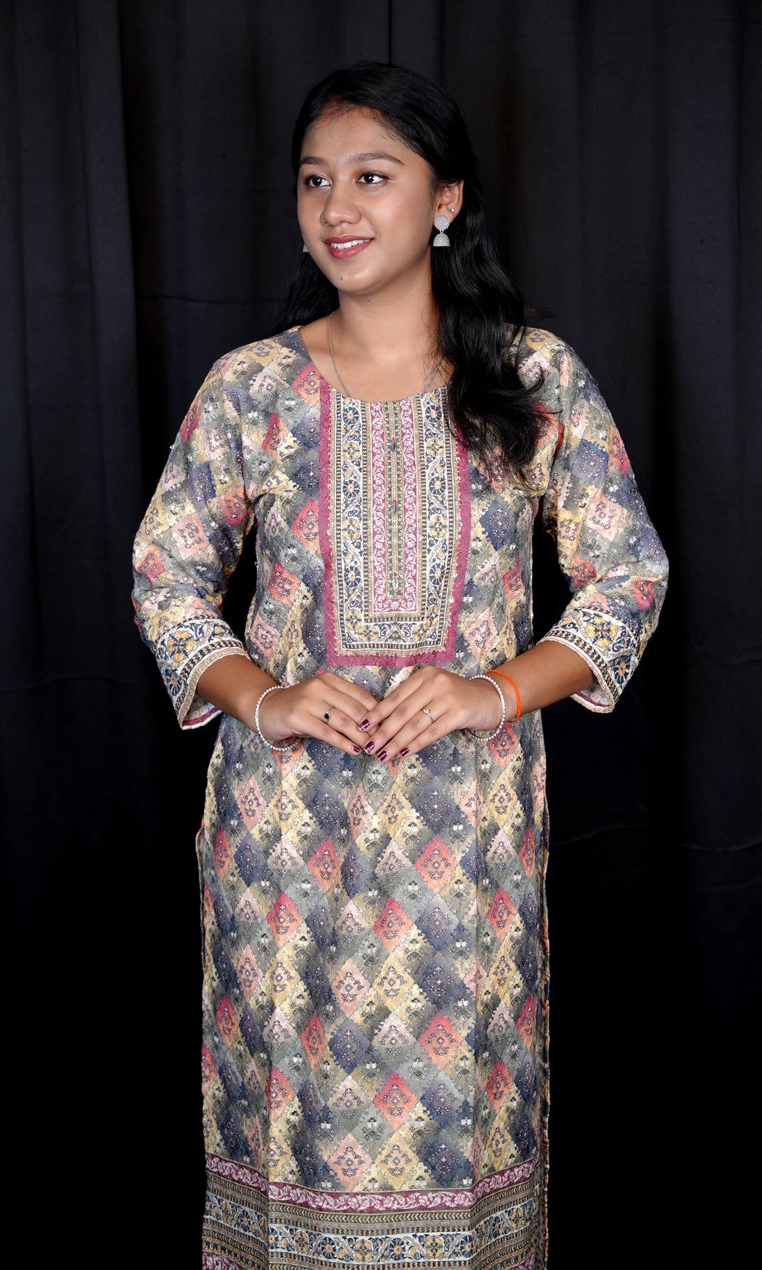 Chikankari Printed Kurti