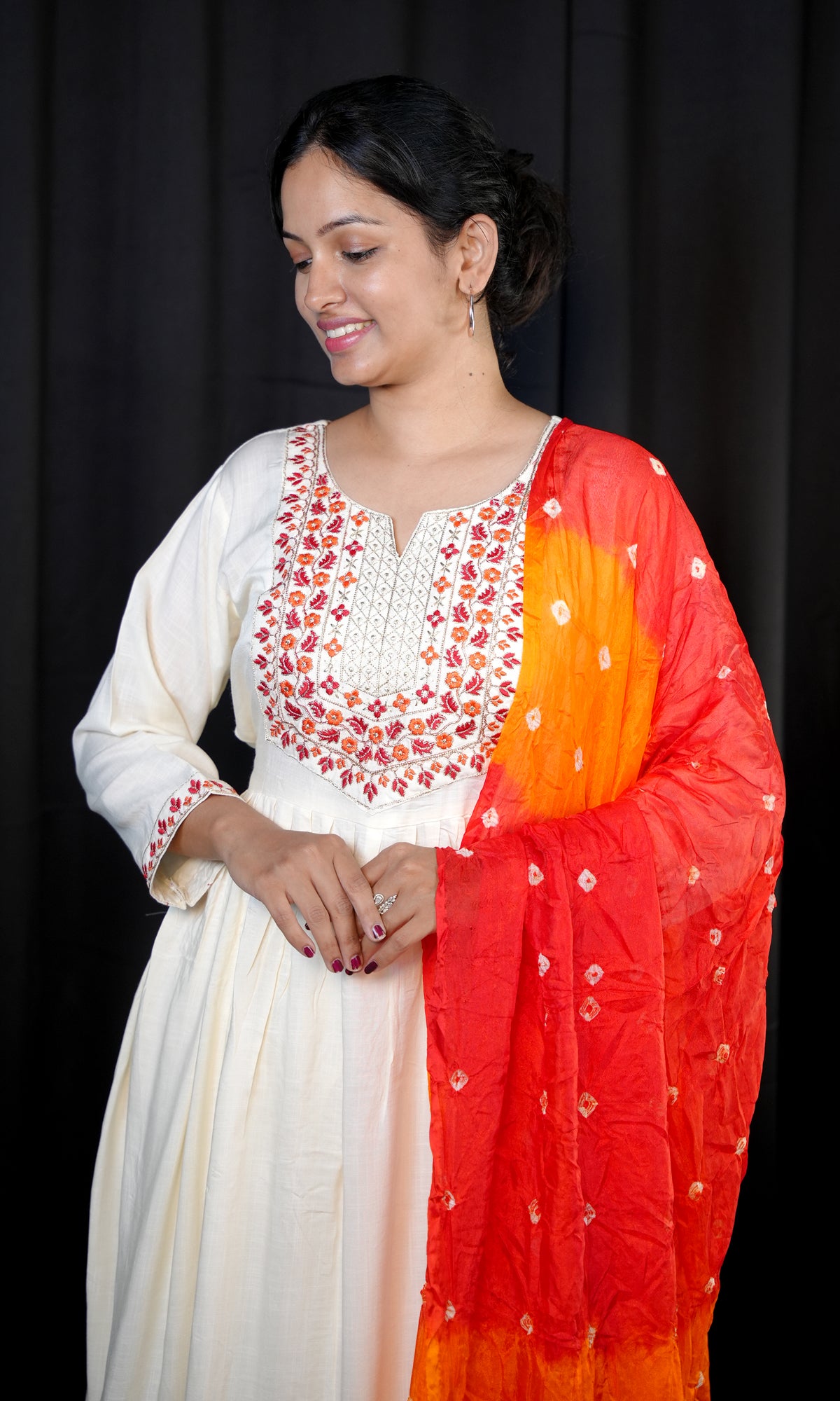 Nyra Style suit with Bandej Dupatta