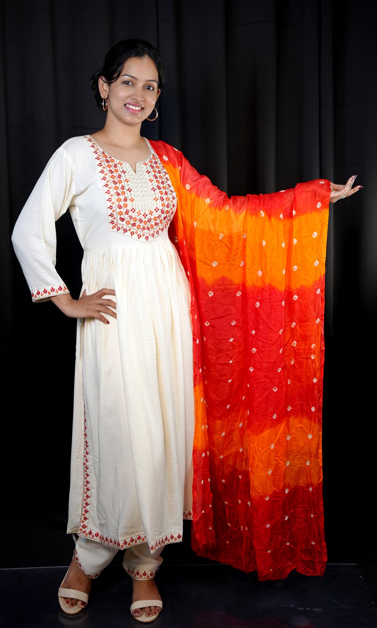 Nyra Style suit with Bandej Dupatta