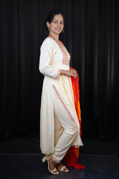 Nyra Style suit with Bandej Dupatta