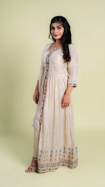 Embroidered Indo-Western Dress