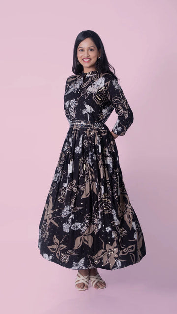 Floral Indo-Western Dress