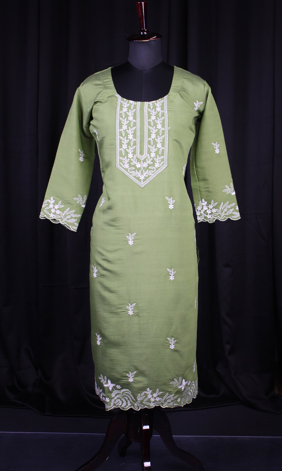 Roman Silk Cut Work Kurti