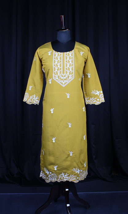 Roman Silk Cut Work Kurti