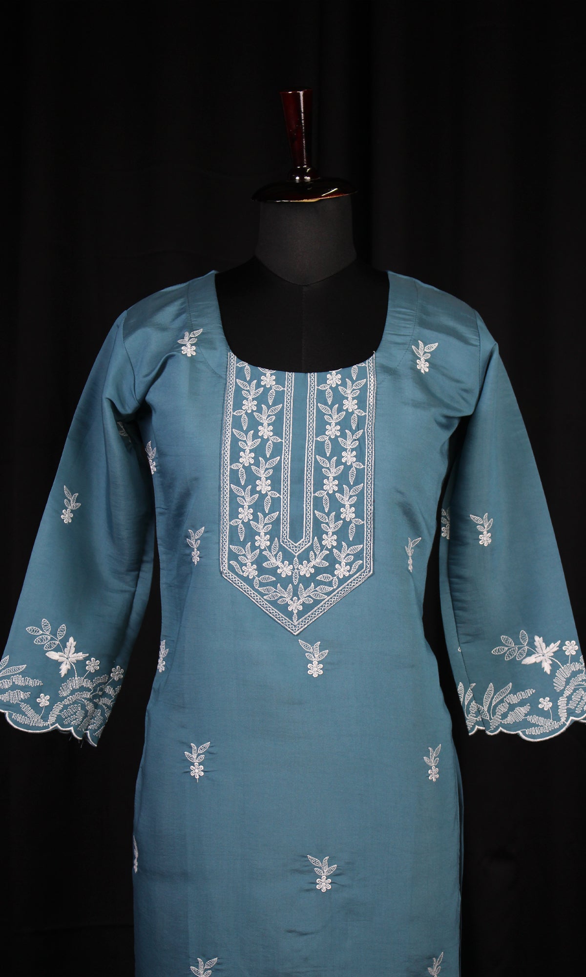 Roman Silk Cut Work Kurti