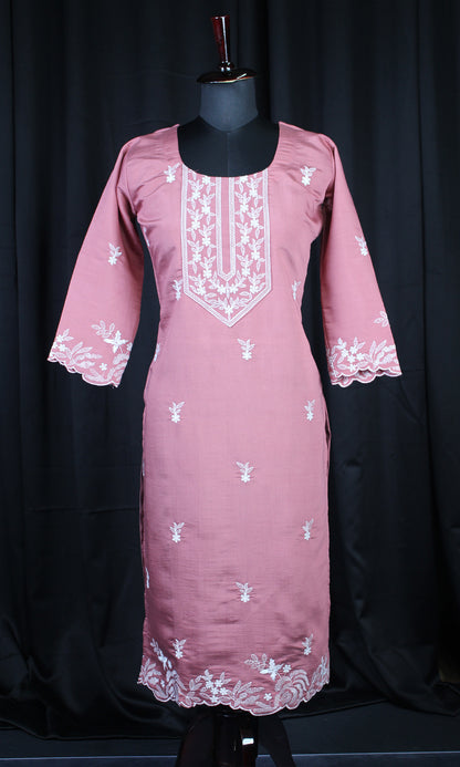 Roman Silk Cut Work Kurti