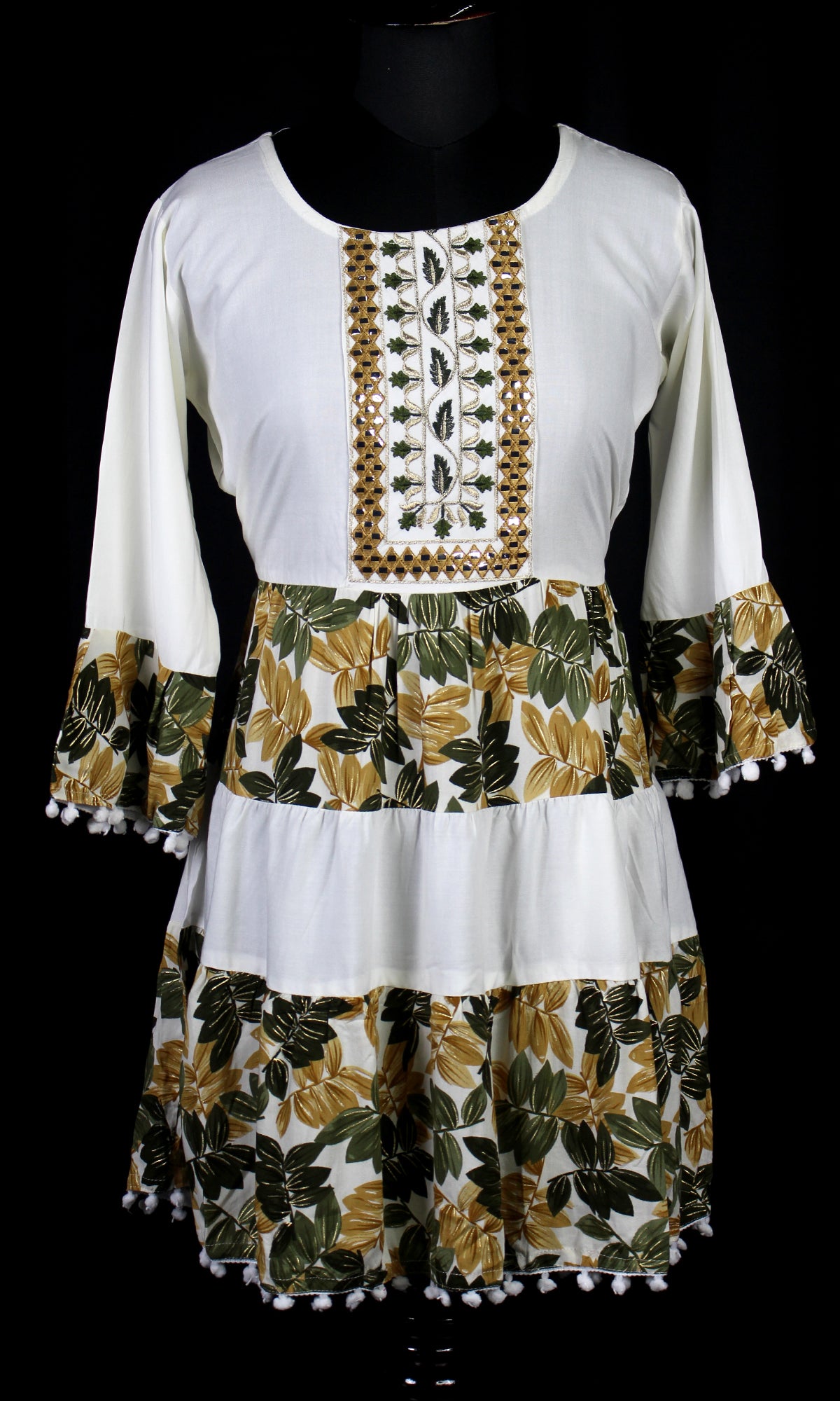 Digital Print Flared Short Kurti