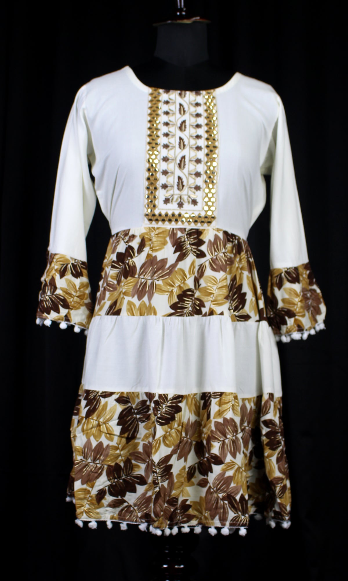 Digital Print Flared Short Kurti