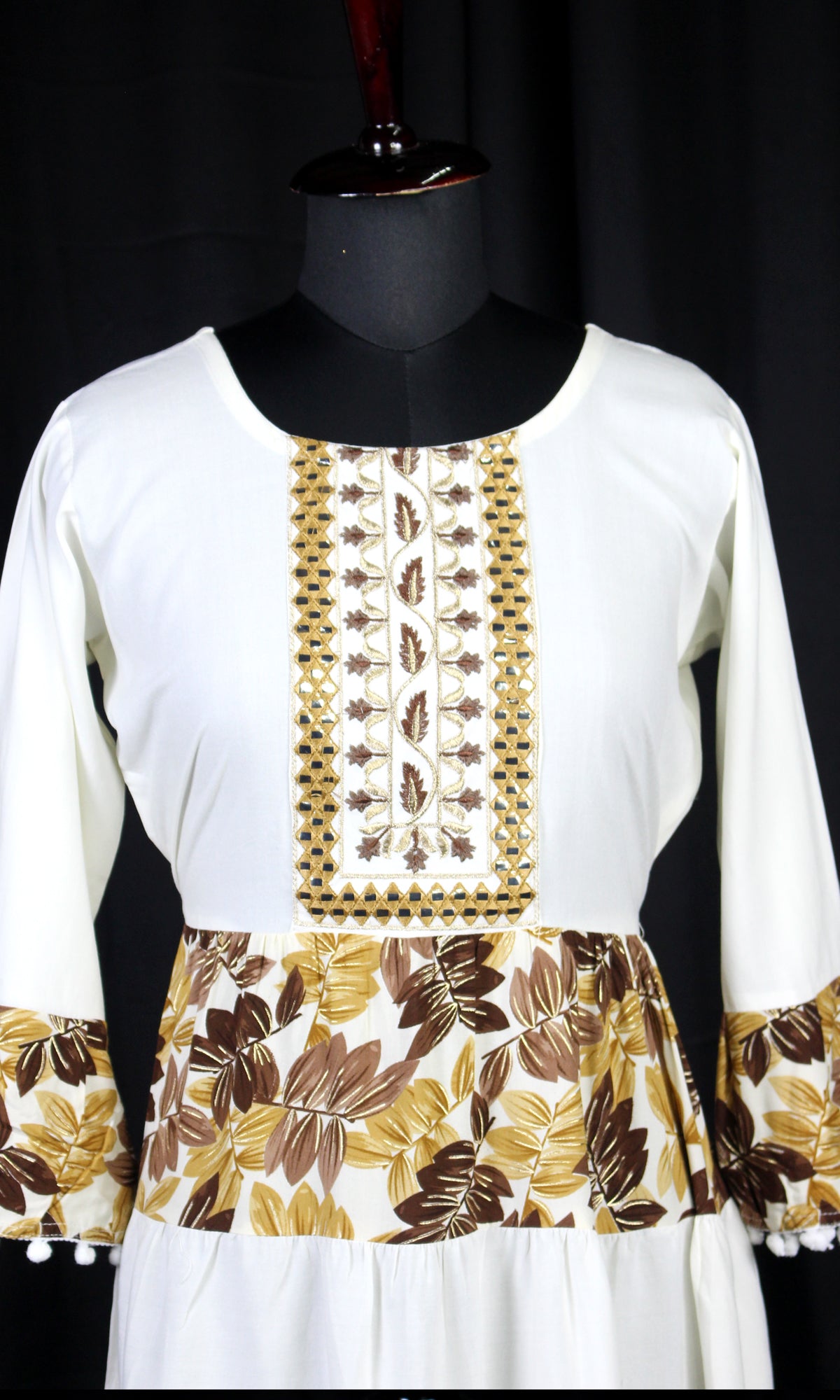 Digital Print Flared Short Kurti