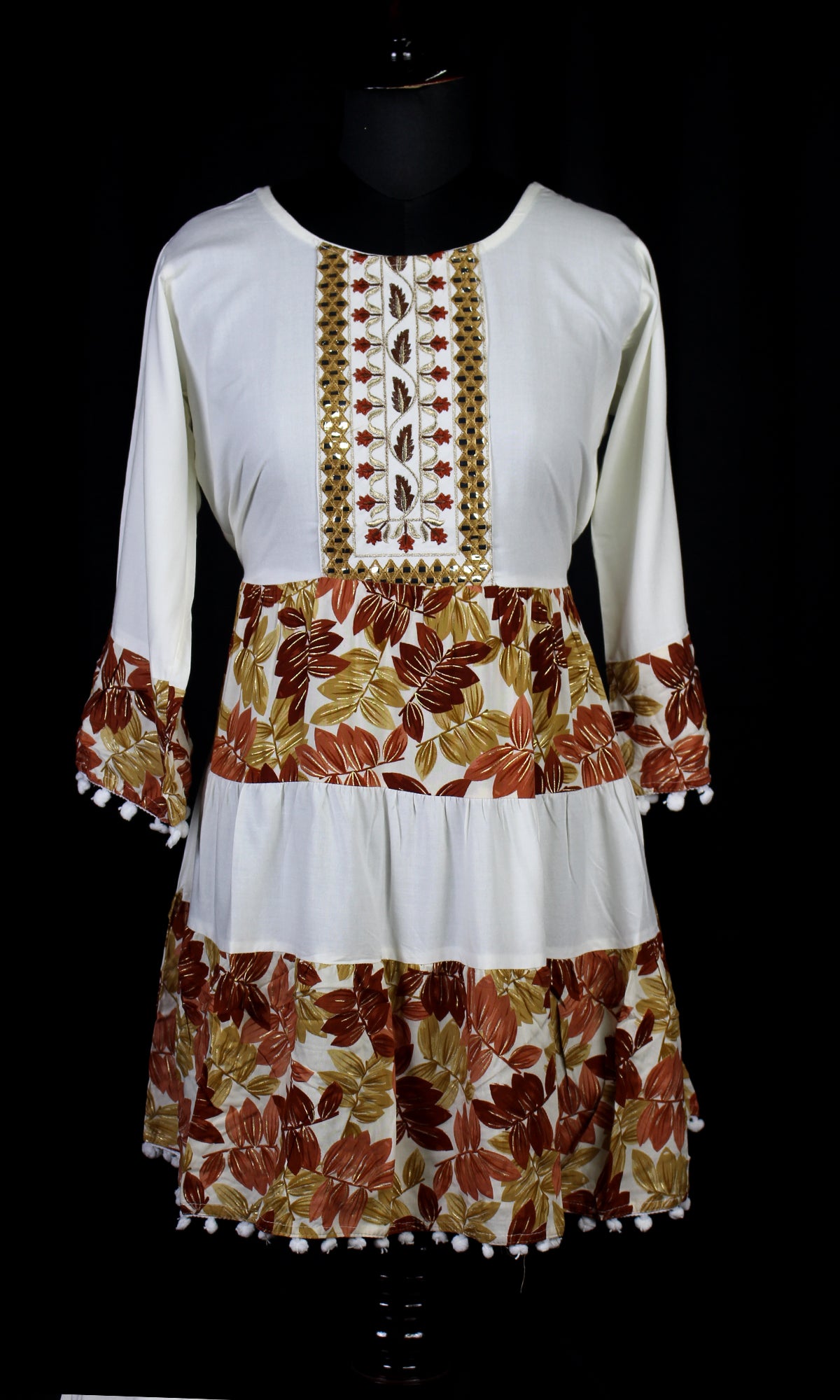 Digital Print Flared Short Kurti