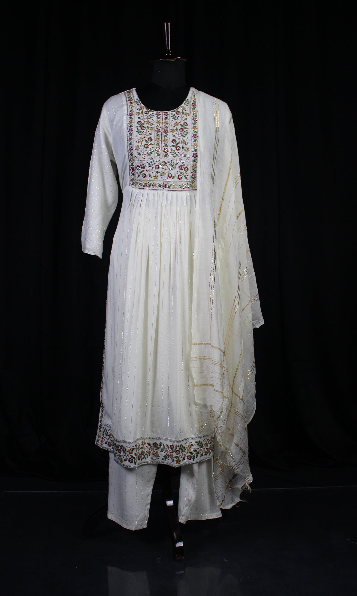 Nyra Cut Flare Kurti and Straight Pant with Dupatta