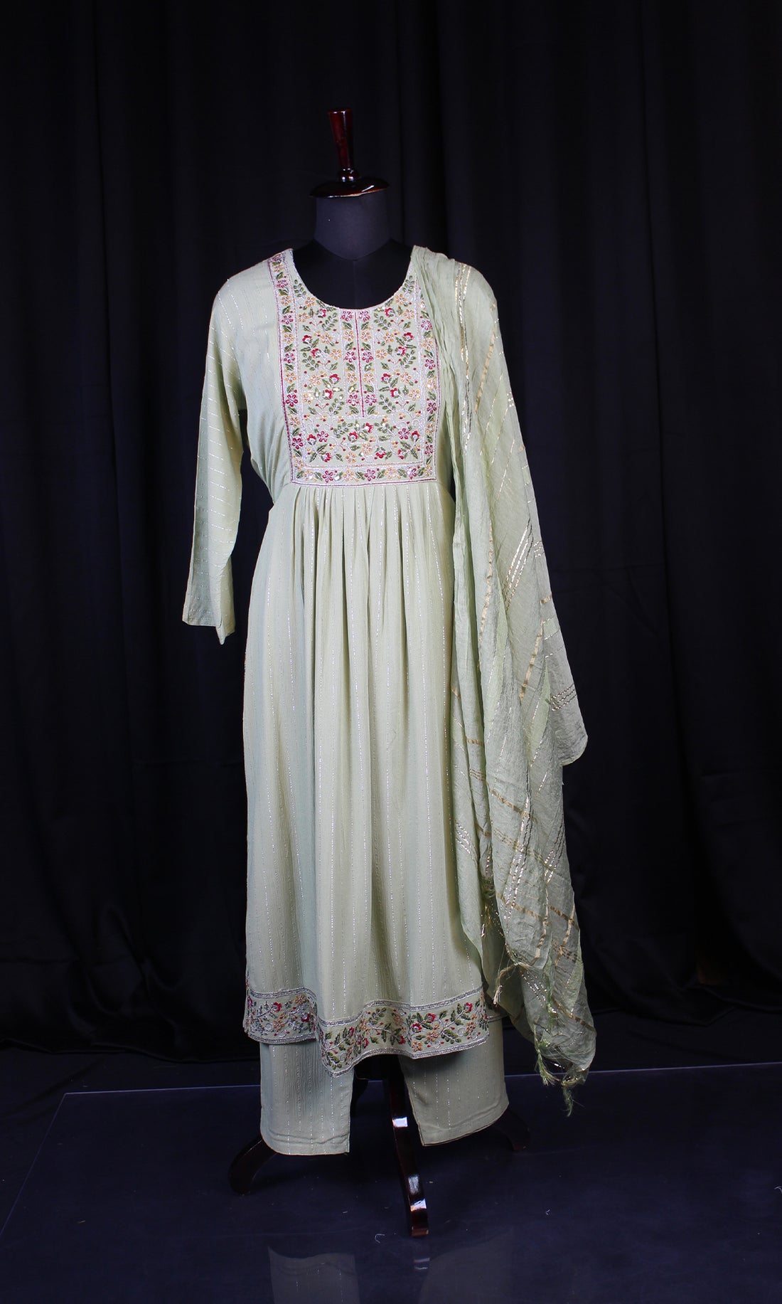 Nyra Cut Flare Kurti and Straight Pant with Dupattan