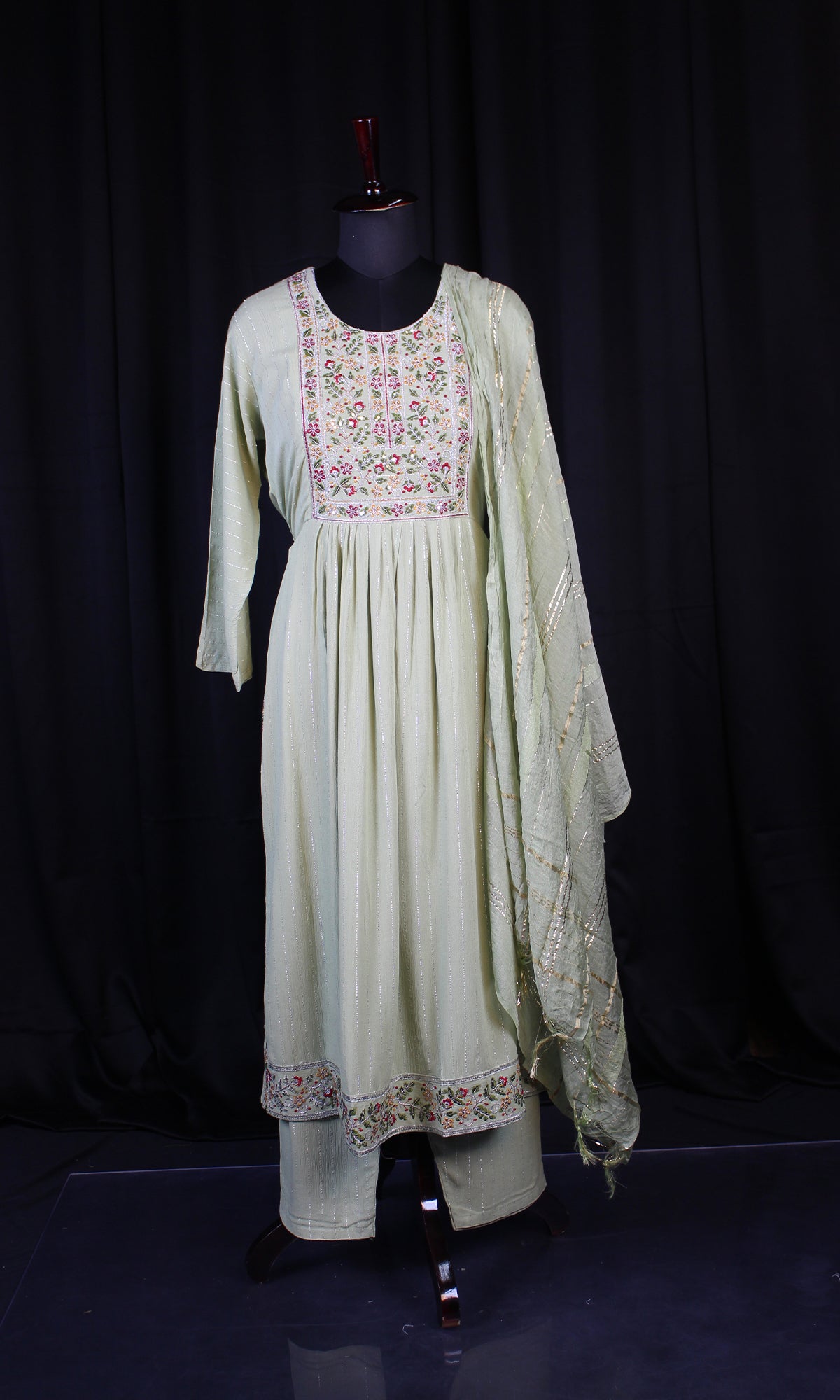 Nyra Cut Flare Kurti and Straight Pant with Dupatta