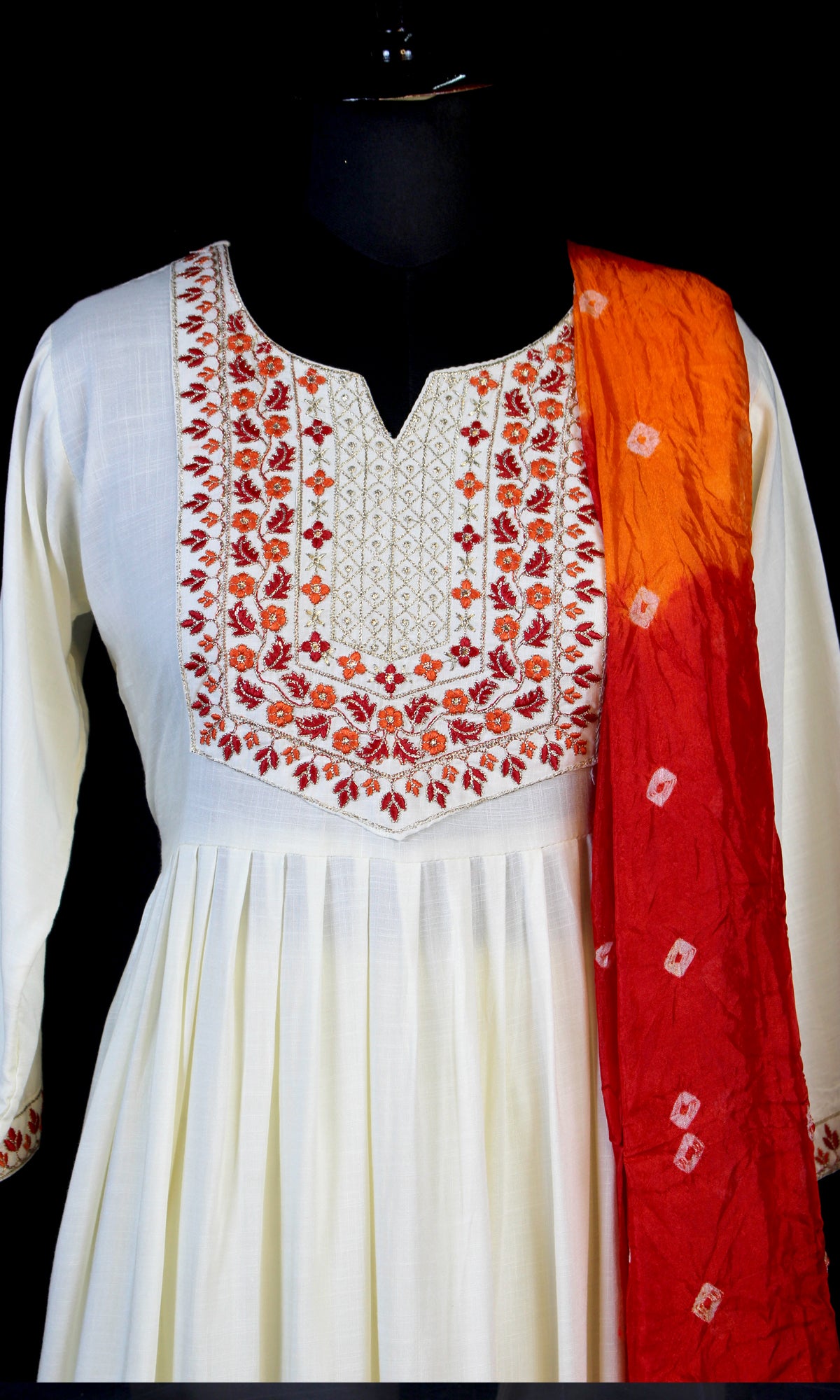 Nyra Style suit with Bandej Dupatta