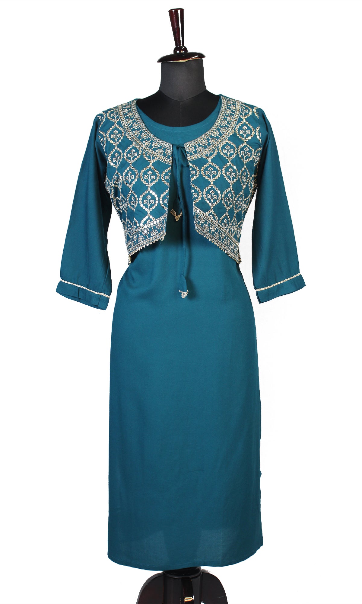 Rayon Fancy Kurti with Attached Koti