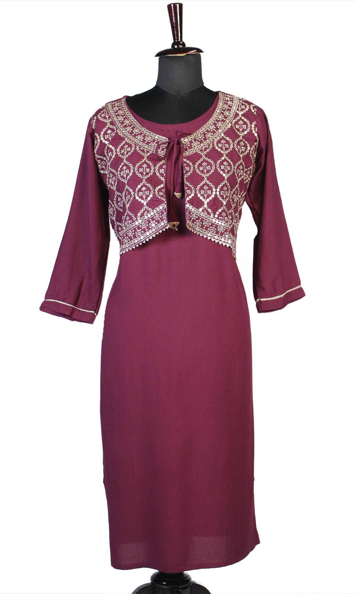 Rayon Fancy Kurti with Attached Koti