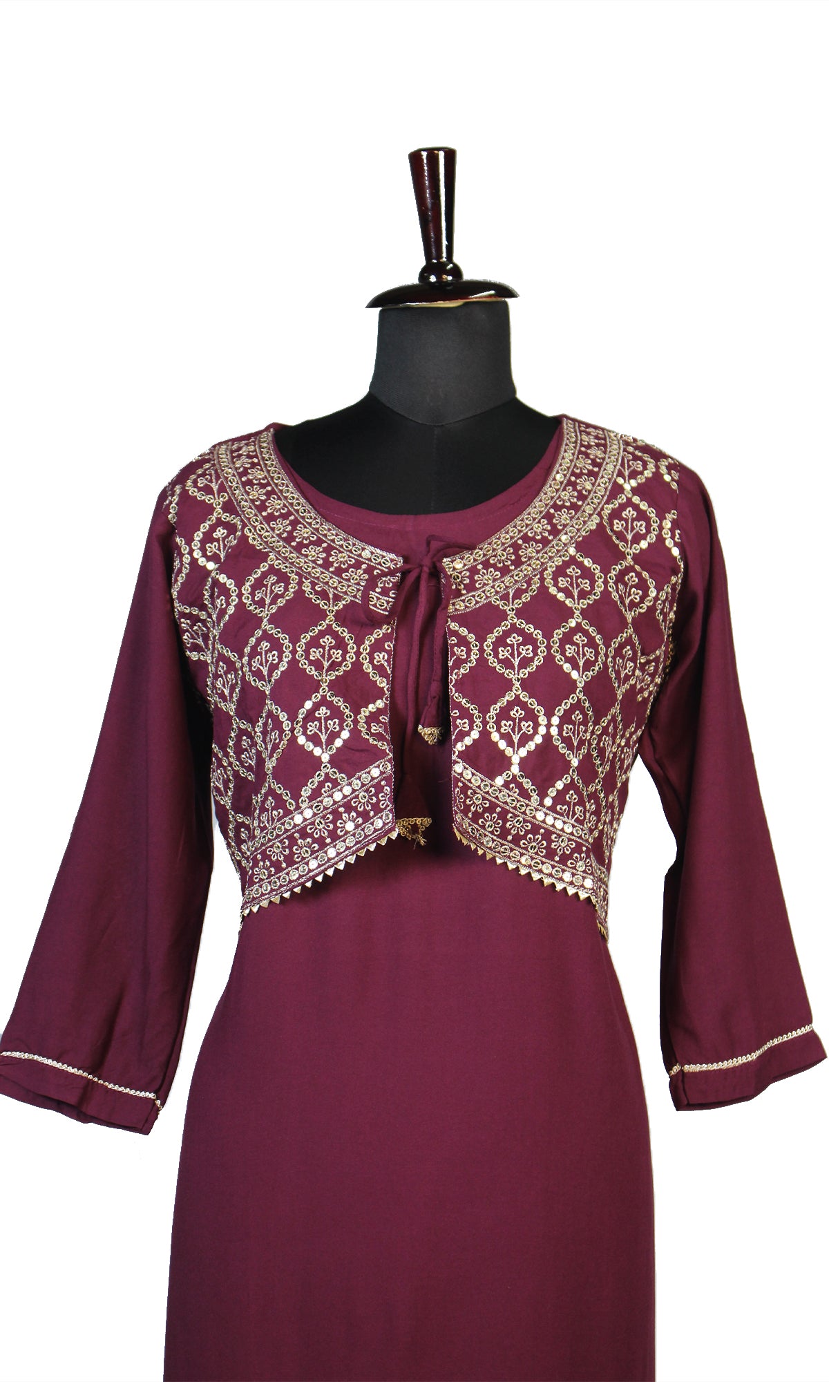 Rayon Fancy Kurti with Attached Koti