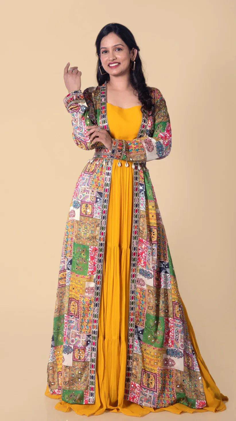 Indo Western Flared Gown