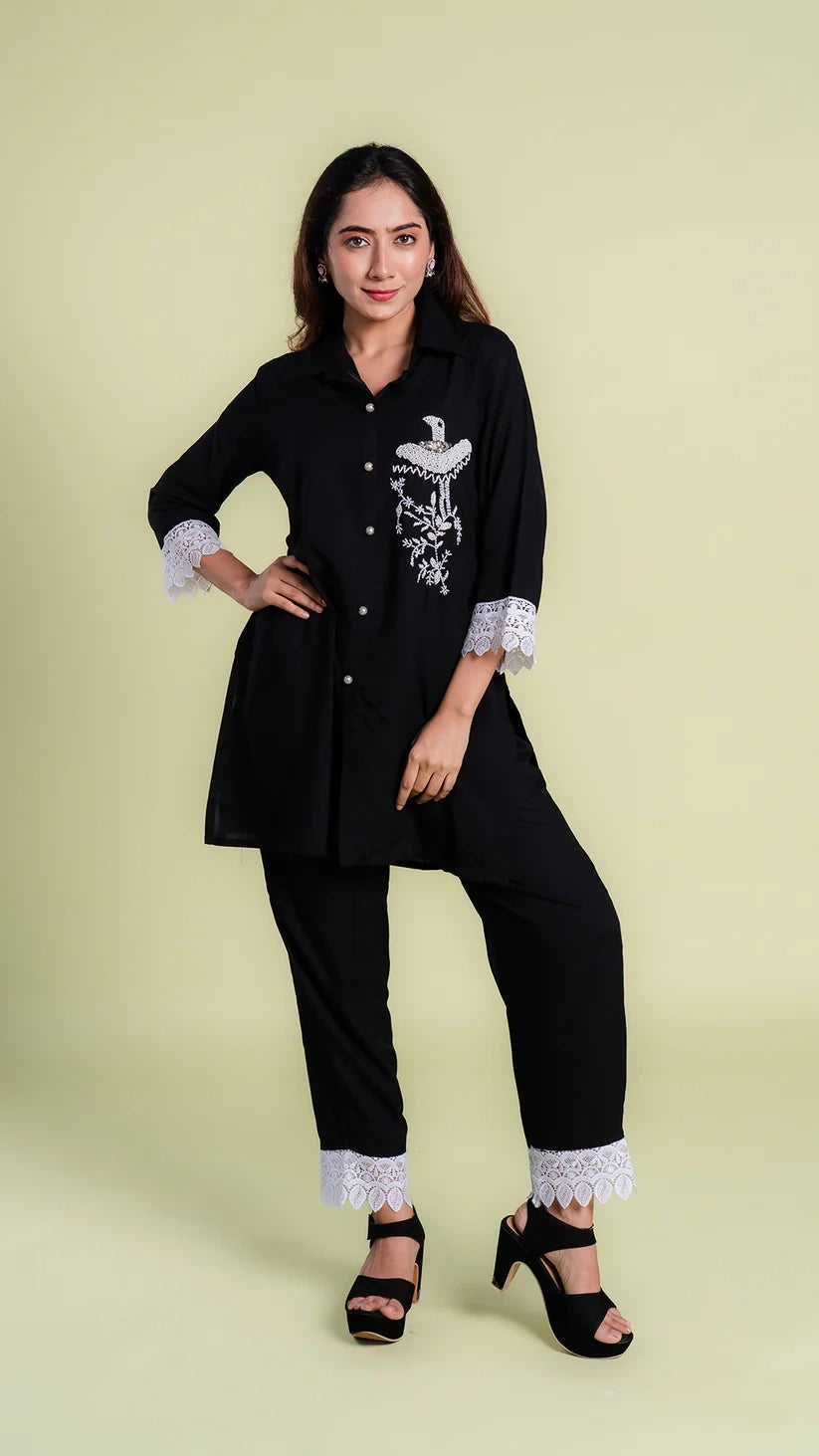 Jet Black Co-ord Set